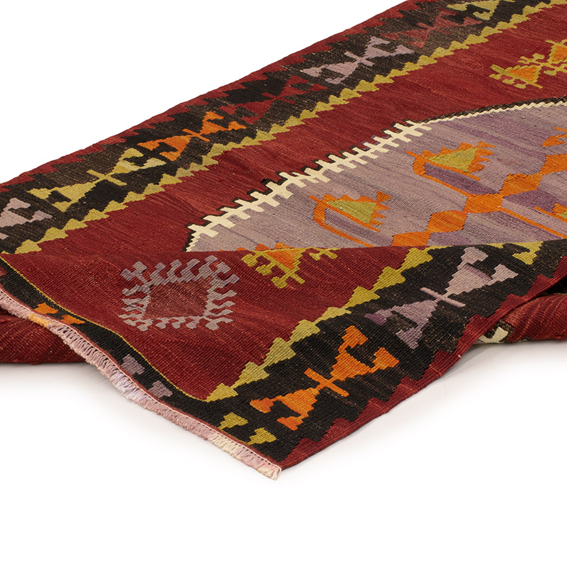Vintage Afyon Kilim Rug - 3' 1" x 4' 9" (37" x 57") - K0089020