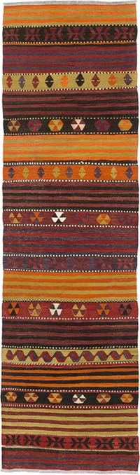 Vintage Afyon Kilim Runner - 2' 2" x 7' 1" (26" x 85")