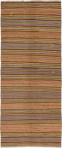 Vintage Konya Kilim Rug - 4' 6" x 10' 5" (54" x 125")