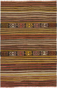 Vintage Konya Kilim Rug - 4' 11" x 7' 6" (59" x 90")
