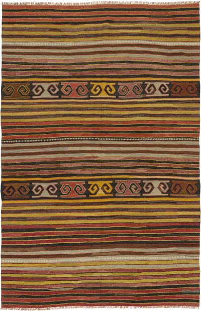 Vintage Konya Kilim Rug - 4' 11" x 7' 6" (59" x 90")