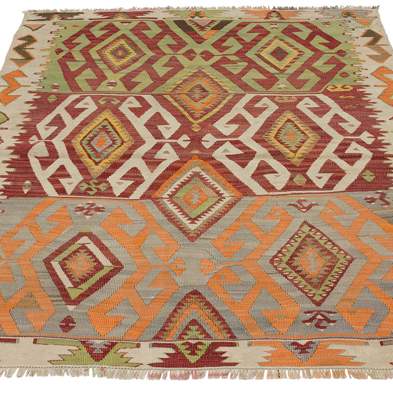 Vintage Adana Kilim Rug - 3' 5" x 4' 3" (41" x 51") - K0089035