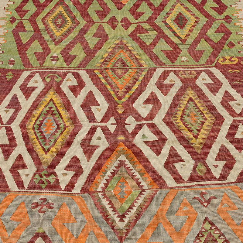 Vintage Adana Kilim Rug - 3' 5" x 4' 3" (41" x 51") - K0089035