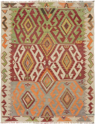 Vintage Adana Kilim - 103 cm x 130 cm