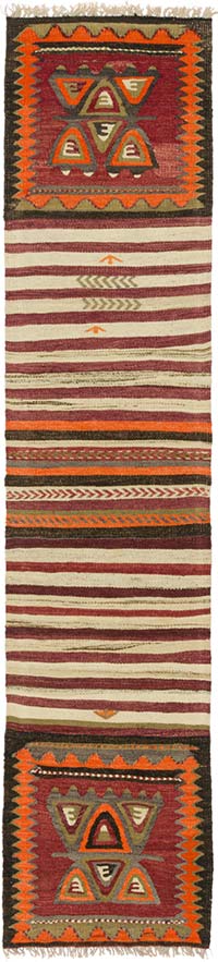 Vintage Konya Kilim Runner - 1' 11" x 8' 8" (23" x 104")
