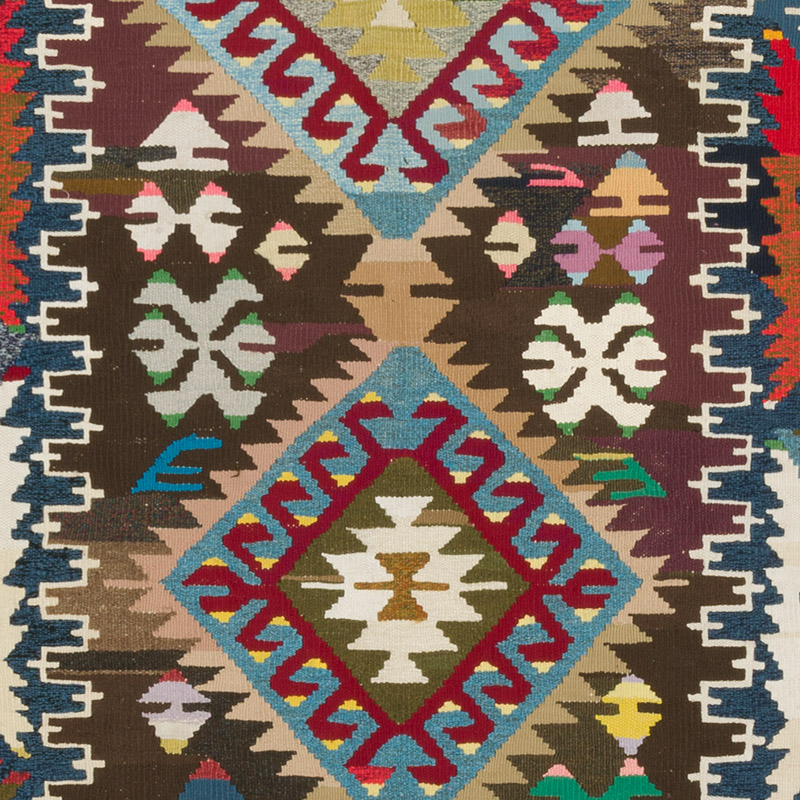 Vintage Sivas Kilim Runner - 3' 5" x 8' 3" (41" x 99") - K0089047