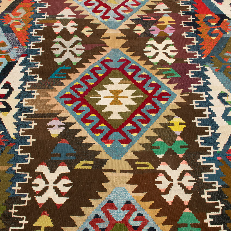 Vintage Sivas Kilim Runner - 3' 5" x 8' 3" (41" x 99") - K0089047