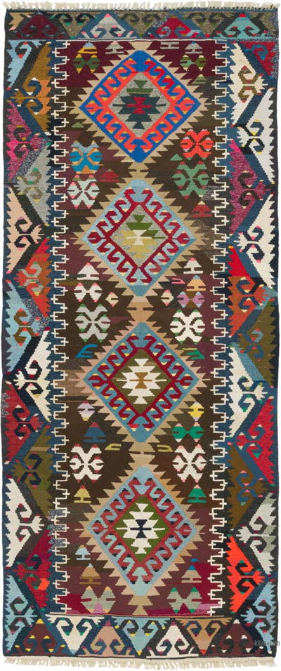 Vintage Sivas Kilim Runner - 3' 5" x 8' 3" (41" x 99")
