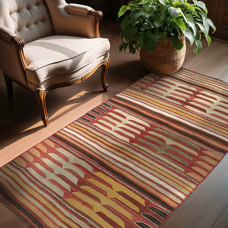 Alfombra Vintage Afyon Kilim - 131 cm x 195 cm - K0089050