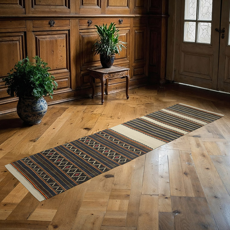 Vintage Balikesir Kilim Runner - 2' 2" x 7' 11" (26" x 95") - K0089056