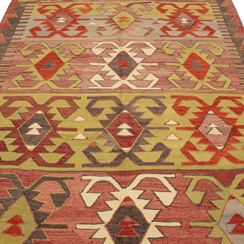 Vintage Konya Kilim Rug - 5' 6" x 11' 5" (66" x 137") - K0089058