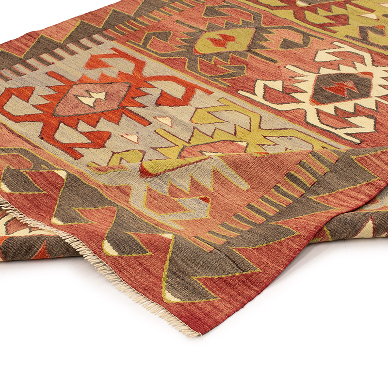 Vintage Konya Kilim Rug - 5' 6" x 11' 5" (66" x 137") - K0089058