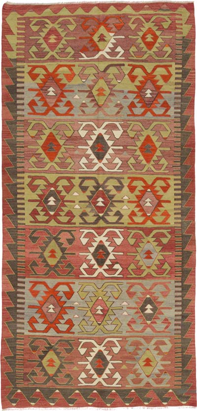 Vintage Konya Kilim Rug - 5' 6" x 11' 5" (66" x 137")
