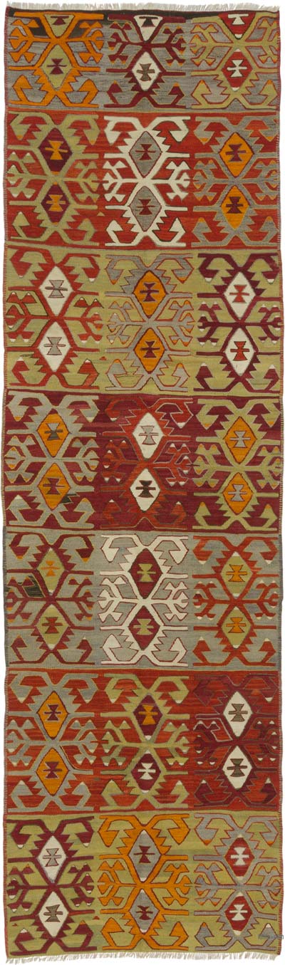 Vintage Konya Kilim Runner - 3' 3" x 11' 1" (39" x 133")