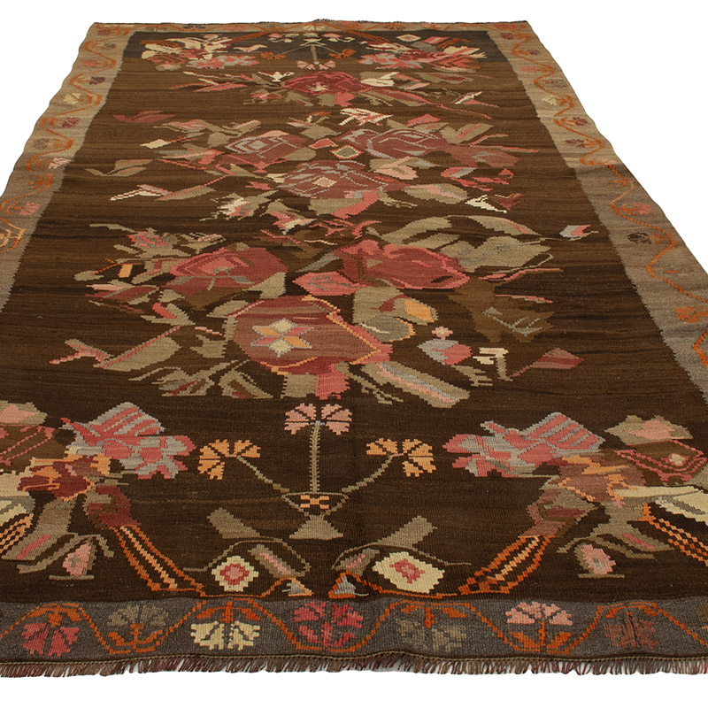 Vintage Bardiz Kilim Rug - 5' 10" x 11' 7" (70" x 139") - K0089064