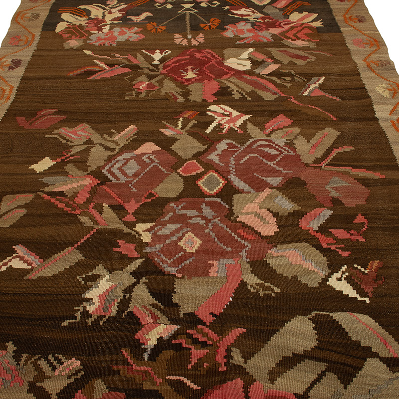 Vintage Bardiz Kilim Rug - 5' 10" x 11' 7" (70" x 139") - K0089064