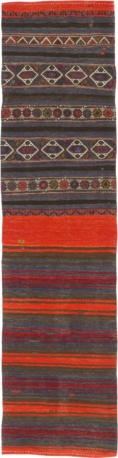 Vintage Balikesir Kilim Runner - 2' 2" x 8' 9" (26" x 105")