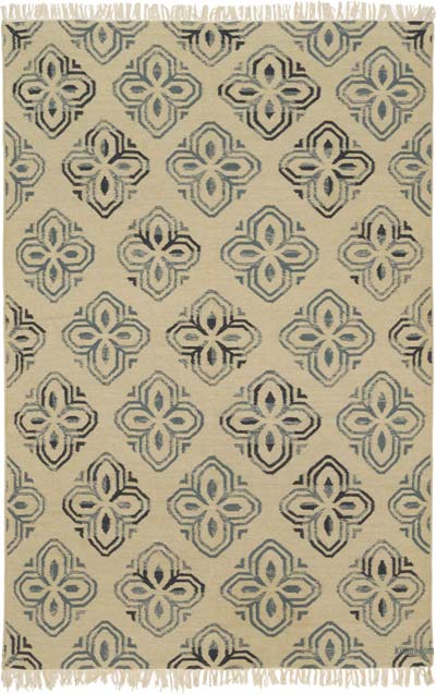 New Hand-Woven Kilim Rug - 5' 4" x 7' 11" (64" x 95")