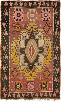 Vintage Kars Kilim Rug - 6' 8" x 11' 2" (80" x 134")