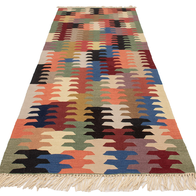 Yeni Kök Boya El Dokuma Yolluk Kilim - 101 cm x 303 cm - K0089095