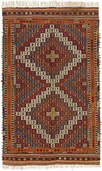 Vintage Anatolian Jijim Rug - 6' 3" x 9' 11" (75" x 119")