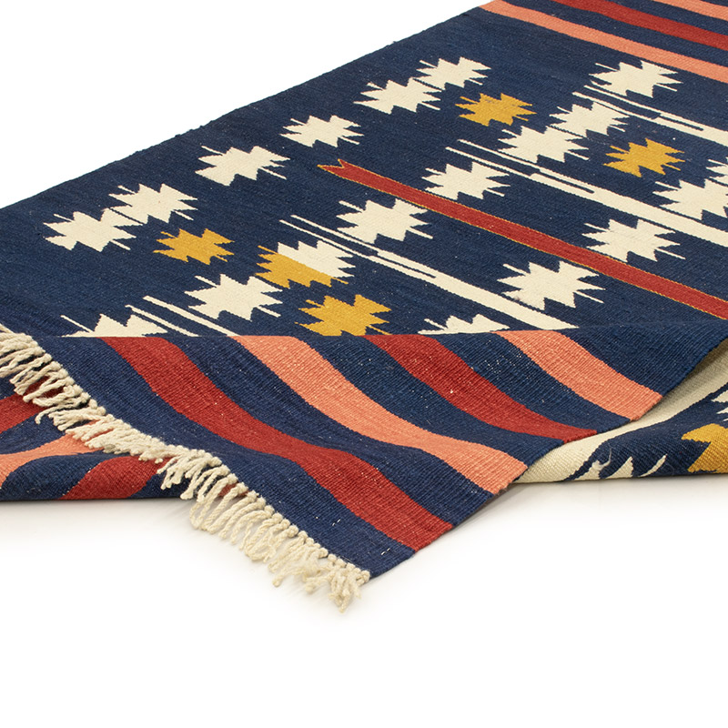New Handwoven Turkish Kilim Rug - 4' 1" x 6' 3" (49" x 75") - K0089105