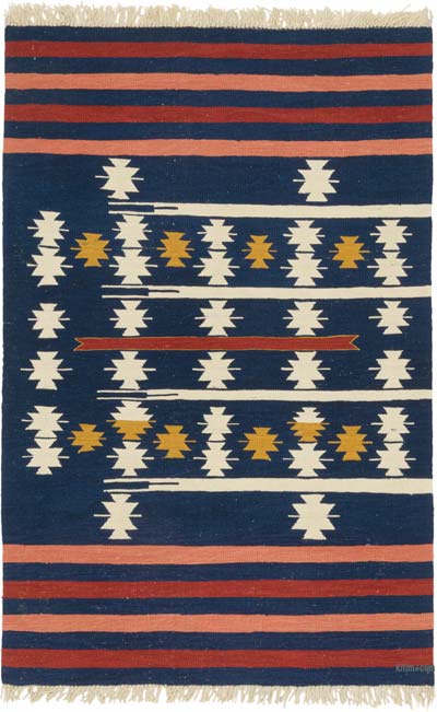 Yeni Kök Boya El Dokuma Kilim - 124 cm x 190 cm