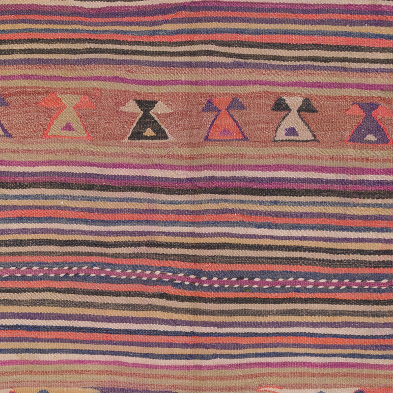 Vintage Balikesir Kilim Rug - 4' 5" x 4' 11" (53" x 59") - K0089109