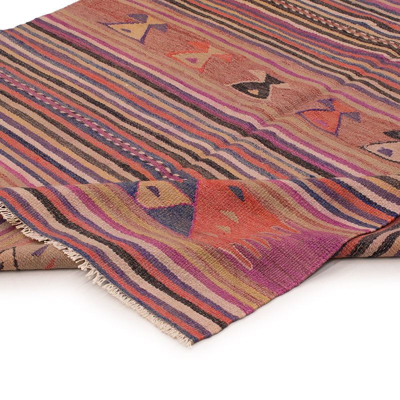 Vintage Balikesir Kilim Rug - 4' 5" x 4' 11" (53" x 59") - K0089109
