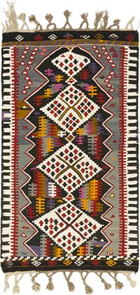 Vintage Adana Kilim Rug - 2' 11" x 5' 4" (35" x 64")