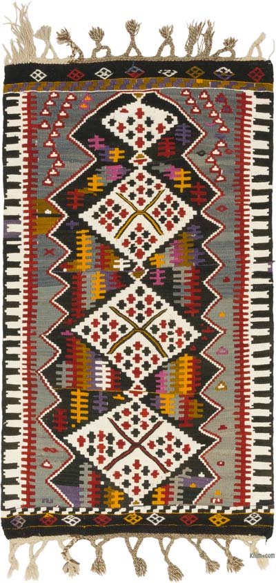 Vintage Adana Kilim - 90 cm x 162 cm