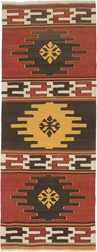 Vintage Afyon Kilim Runner - 2' 5" x 6' 3" (29" x 75")