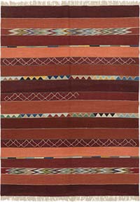 New Handwoven Turkish Kilim Rug - 6' 2" x 8' 5" (74" x 101")