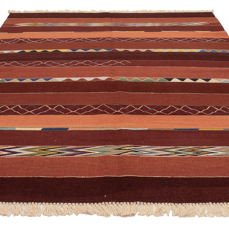 New Handwoven Turkish Kilim Rug - 6' 2" x 8' 5" (74" x 101") - K0089129