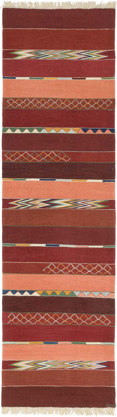New Handwoven Turkish Kilim Runner - 2' 11" x 10' 2" (35" x 122")