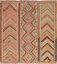 Vintage Turkish Kilim Rug - 8' 10" x 9' 11" (106" x 119")