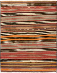 Vintage Turkish Kilim Rug - 4' 3" x 5' 5" (51" x 65")
