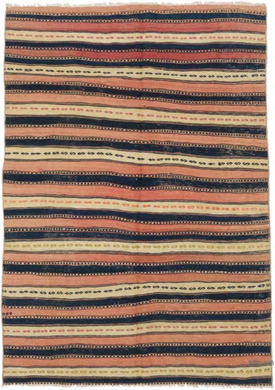 Vintage Turkish Kilim Rug - 4' 1" x 5' 8" (49" x 68")