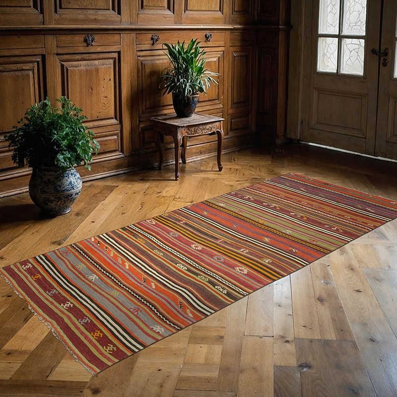 Kilim Vintage Turco de Pasillo - 101 cm x 228 cm - K0089149