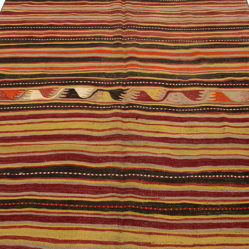 Vintage Konya Kilim Rug - 5'  x 8' 8" (60" x 104") - K0089150