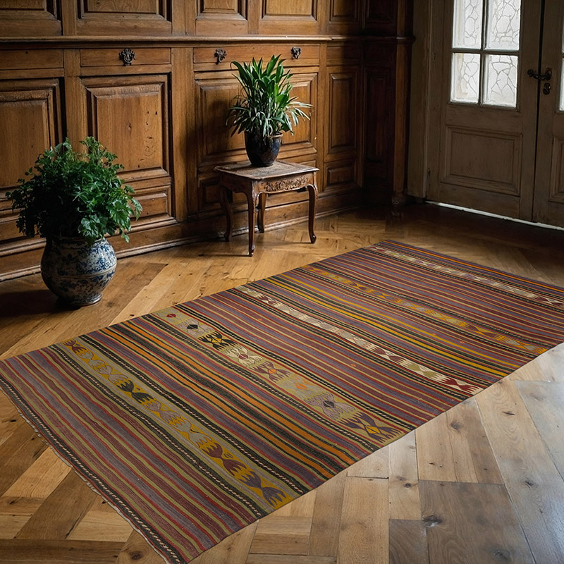 Alfombra Konya Kilim Vintage - 152 cm x 266 cm - K0089151