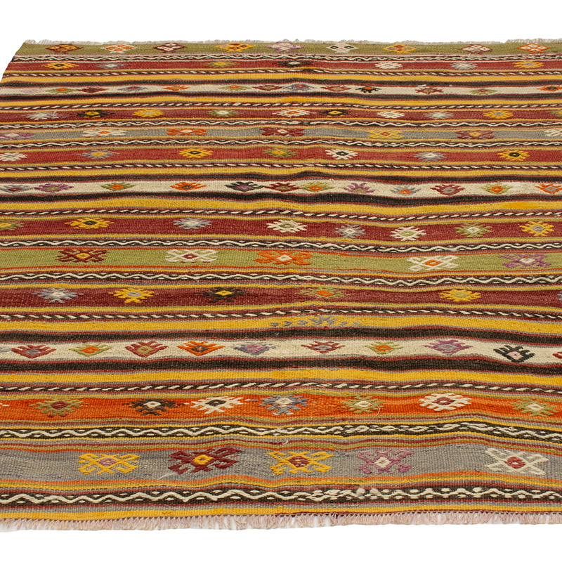 Alfombra Vintage Kilim Turca - 126 cm x 161 cm - K0089152