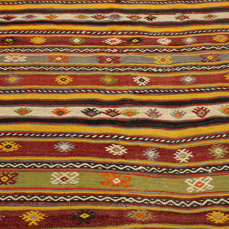 Alfombra Vintage Kilim Turca - 126 cm x 161 cm - K0089152