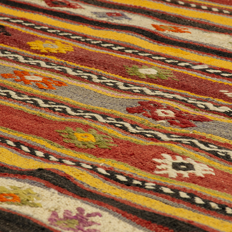 Alfombra Vintage Kilim Turca - 126 cm x 161 cm - K0089152