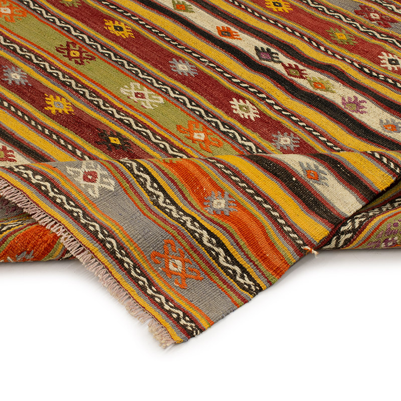 Alfombra Vintage Kilim Turca - 126 cm x 161 cm - K0089152