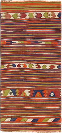 Vintage Konya Kilim Rug - 3' 4" x 7'  (40" x 84")