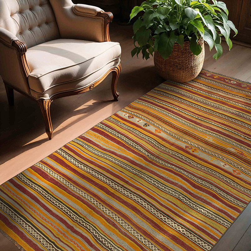 Vintage Konya Kilim Rug - 4' 6" x 7' 1" (54" x 85") - K0089156
