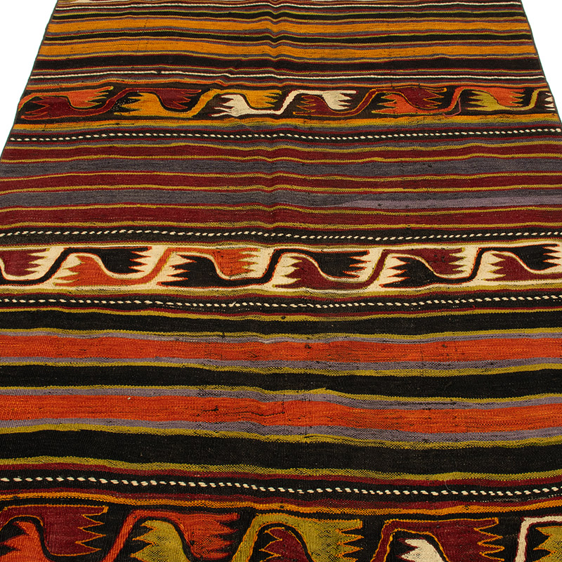 Vintage Konya Kilim Rug - 4' 2" x 9' 5" (50" x 113") - K0089161