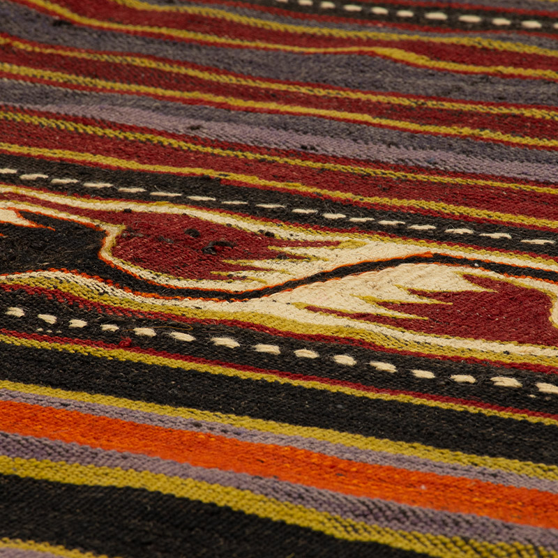 Vintage Konya Kilim Rug - 4' 2" x 9' 5" (50" x 113") - K0089161