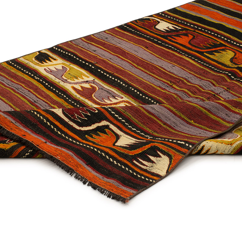 Vintage Konya Kilim Rug - 4' 2" x 9' 5" (50" x 113") - K0089161